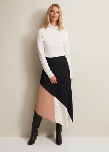 Phase Eight Zelaina Asymmetric Skirts Navy Canada | NZXBEW-502